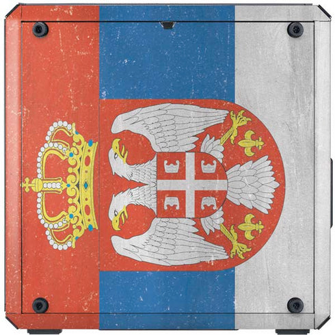 Serbia Flag Distressed Cooler Master MasterBox Q300L Mini Tower Skin